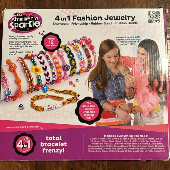 CraZart shimmer n sparkle bracelet set 4 in1 fashion jewelry open box - Picture 2 of 2